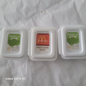 McDonalds Vintage Playfood 3 Sweet and Sour Sauces